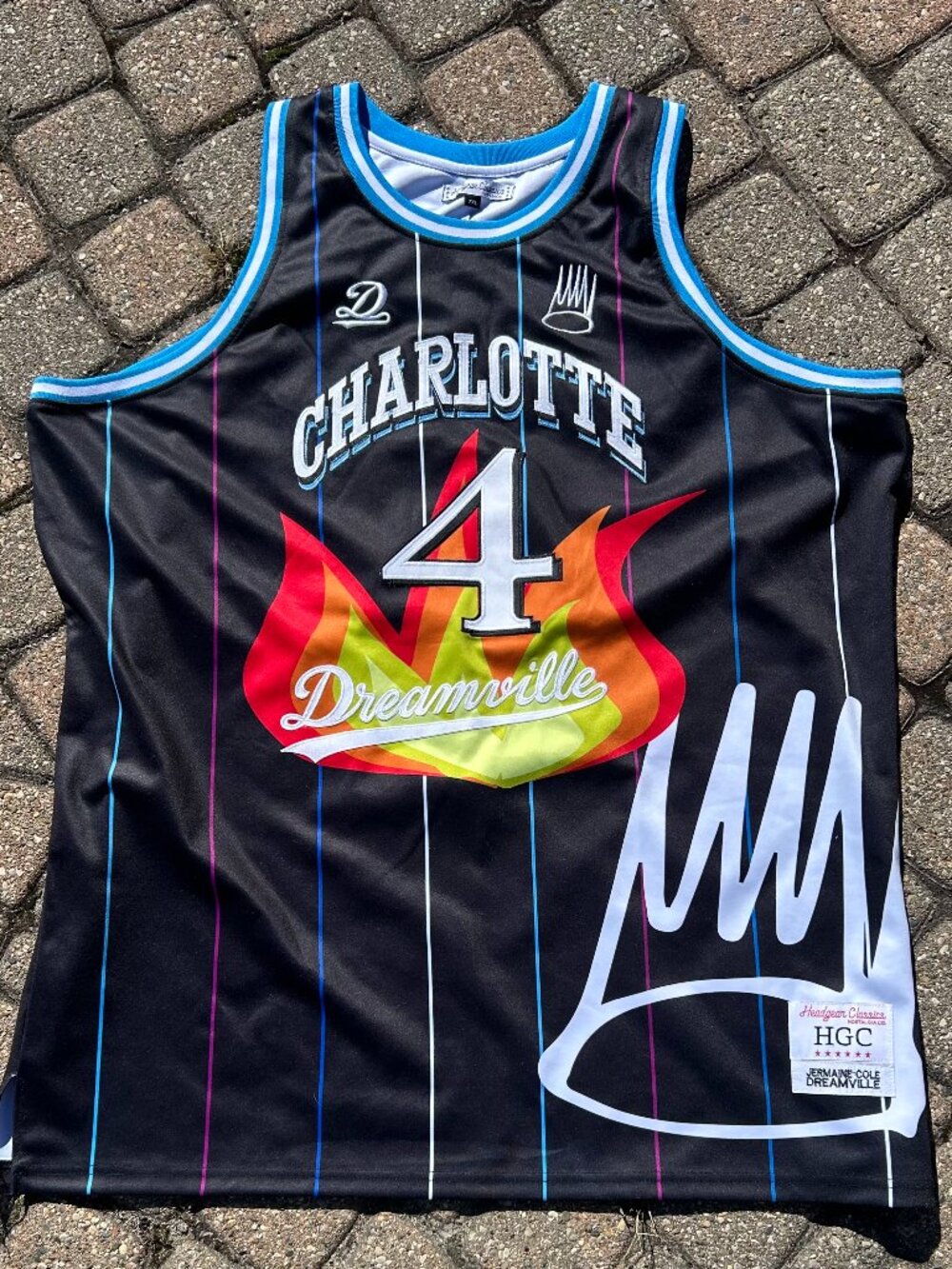 7XL Headgear Classics J Cole Dreamville Charlotte Flames Jersey 7XL